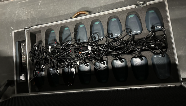 Set of microphones for conferences