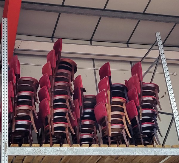 Used 45x Red Padded Chairs