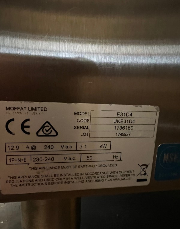 2x Blue Seal Turbofan Ovens