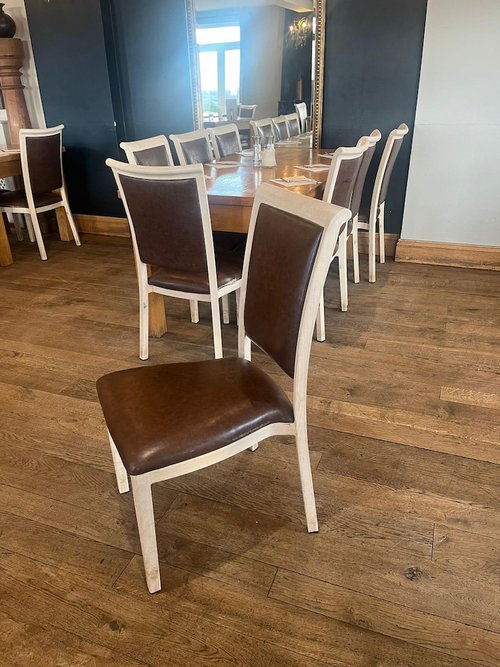 Brown Leather Dining Chairs