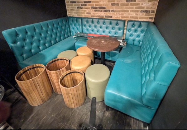 Teal Booth / Bench Seating Group