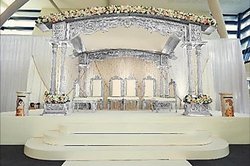 Akshara Wooden Carved Mandap For Sale