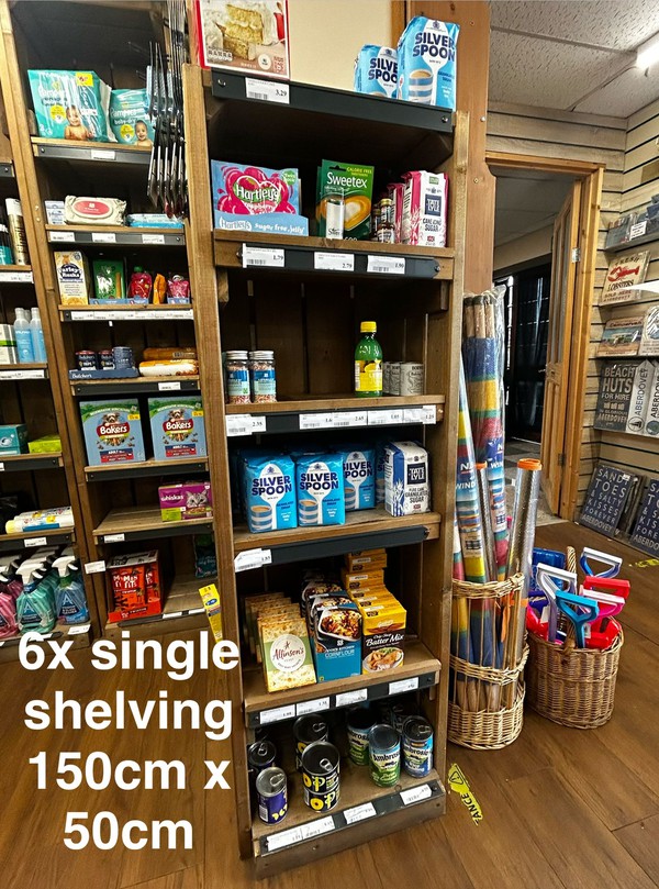 Wooden Shop Shelving For Sale