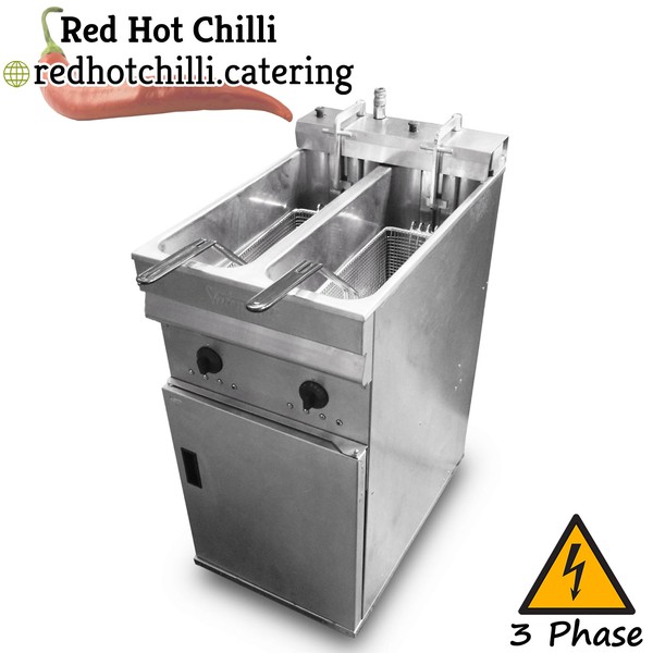 Floorstanding electric twin tank fryer for sale