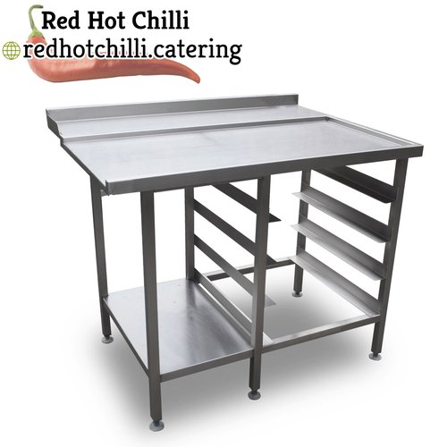 1.1m Stainless Steel Pass Through Dishwasher Table