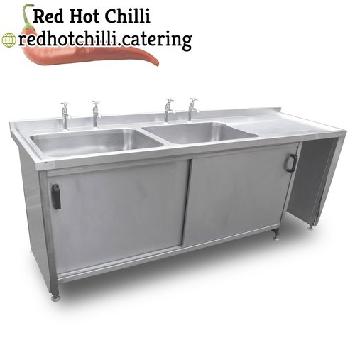 2m Stainless Steel Double Sink