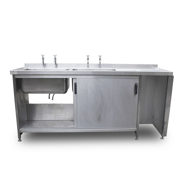 2m Stainless Steel Double Bowl Sink