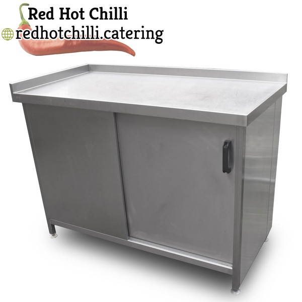 1.3m Stainless Steel Floor Cupboard