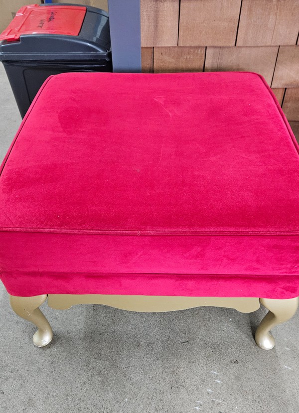 Red Velvet Stool Red Velvet Stool