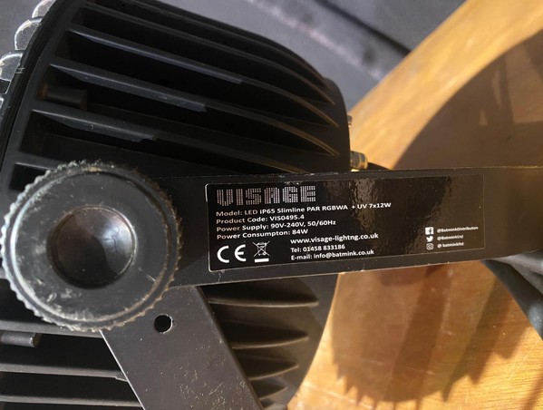 2x Visage Slimline LED Par Cans