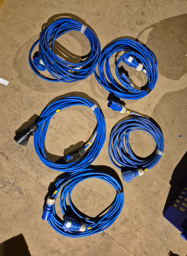 5x 16amp 10m Extension For Sale