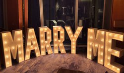 Secondhand 'MARRY ME' Light Up Letters For Sale