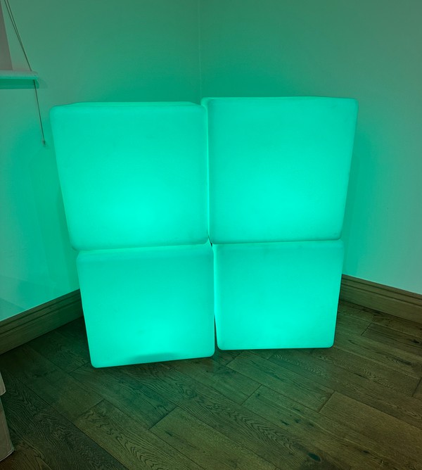 Used LED Cubes And Stools Used LED Cubes And Stools