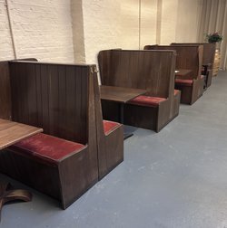 Wooden Booth seating