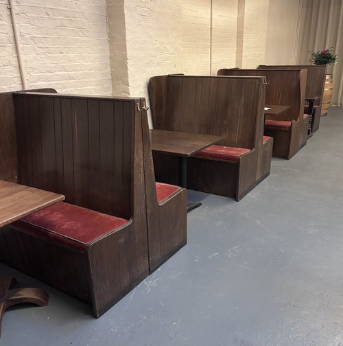 Wooden Booth seating