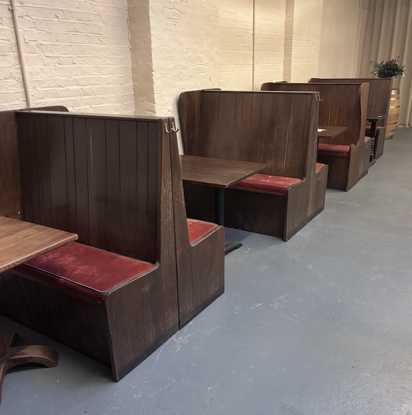 Wooden Booth seating