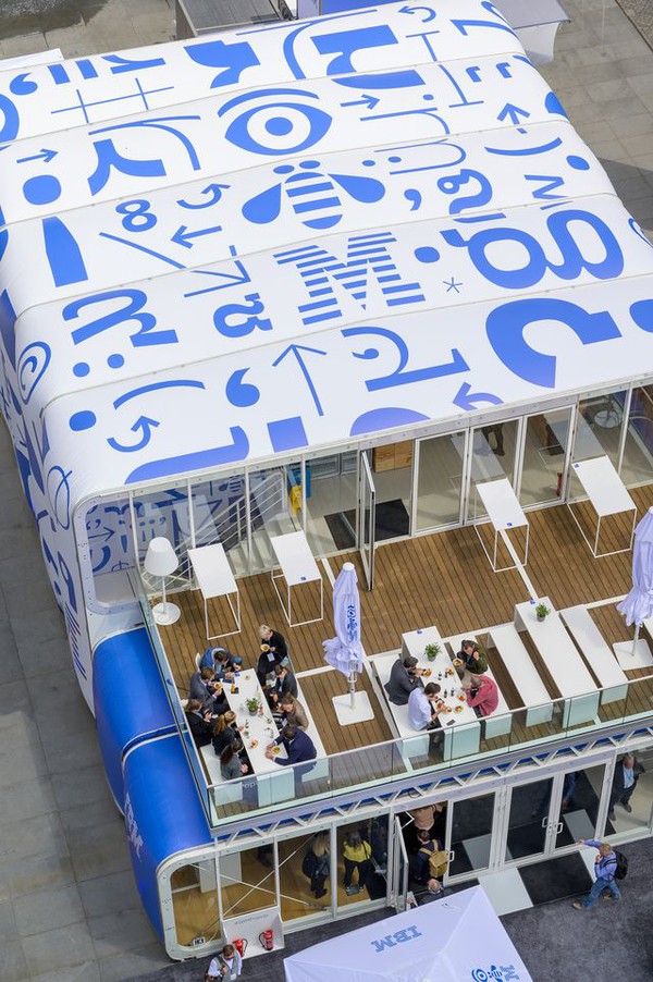 Exhibition / event marquee with roof top viewing platform Exhibition / event marquee with roof top viewing platform