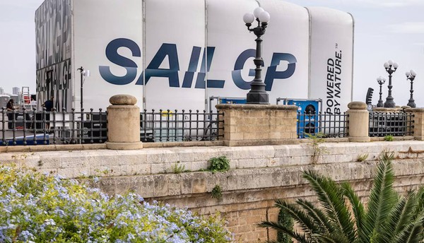 Exhibition marquee with mezzanine floor