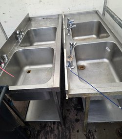 2x Double Bowl Sink For Sale