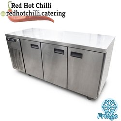 Three door bench fridge