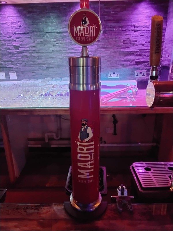 Madrí Excepcional beer tap