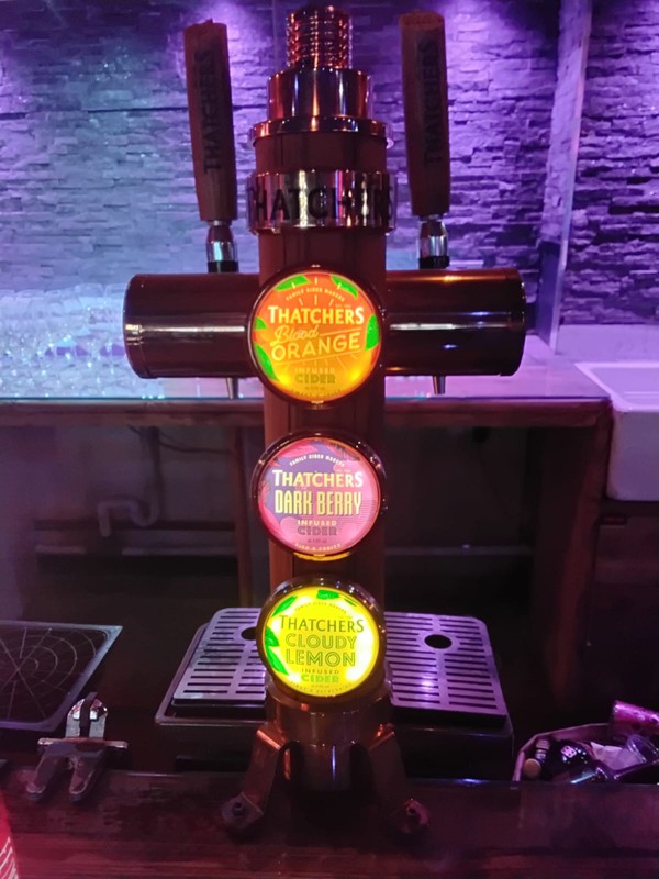 Thatchers light up sider dispencer