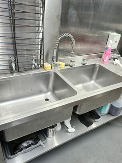 Used double bowl sink for sale