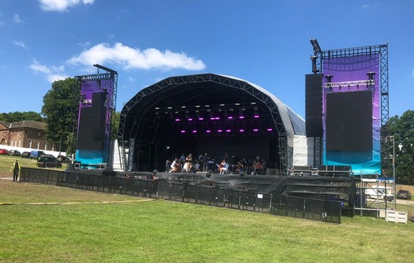 Secondhand Orbit Stage 16m Wide With Layher Base