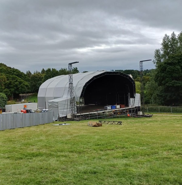 Used Orbit Stage 16m Wide With Layher Base