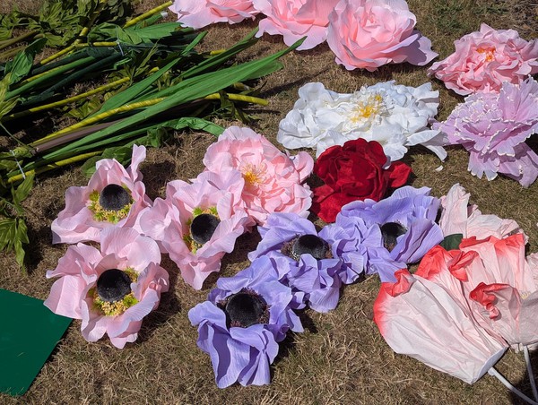 Job Lot faux flowers