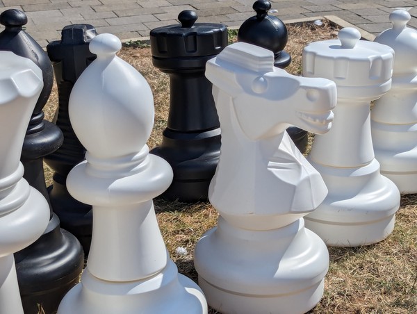 Black and White Giant Size Chess Pieces