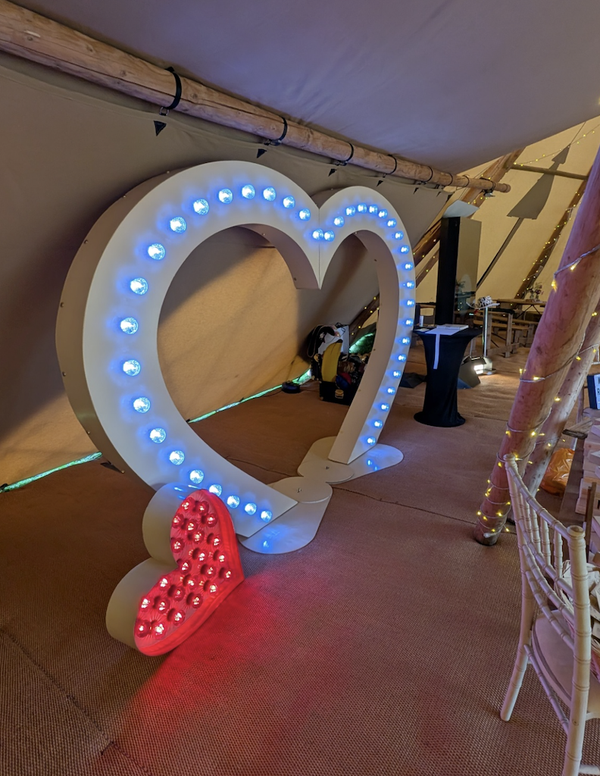 Heart light up decor