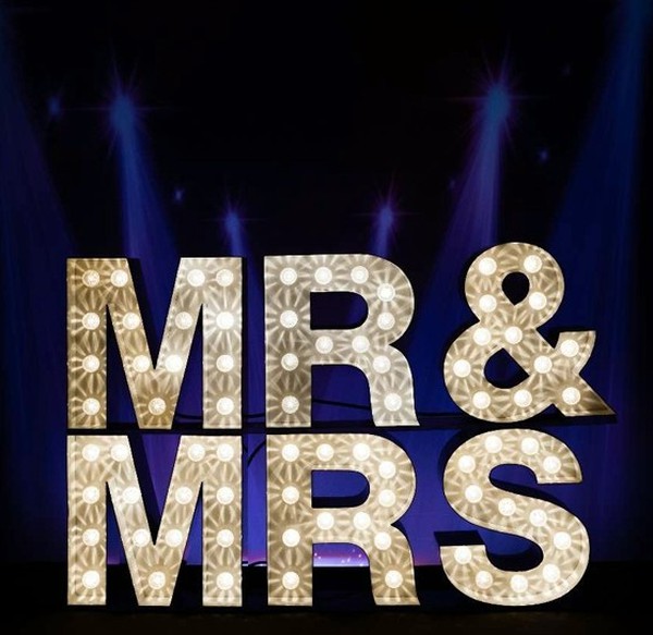 Mr. and Mrs. Light up letters Mr. and Mrs. Light up letters