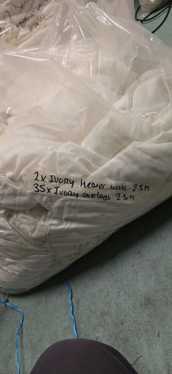 Ivory pleated lining for sale