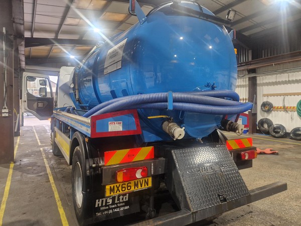 Blue and White DAF LF Vacuum Tanker Blue and White DAF LF Vacuum Tanker