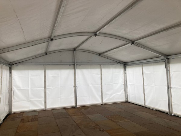 Framed / Clear span marquee with curved roof for sale