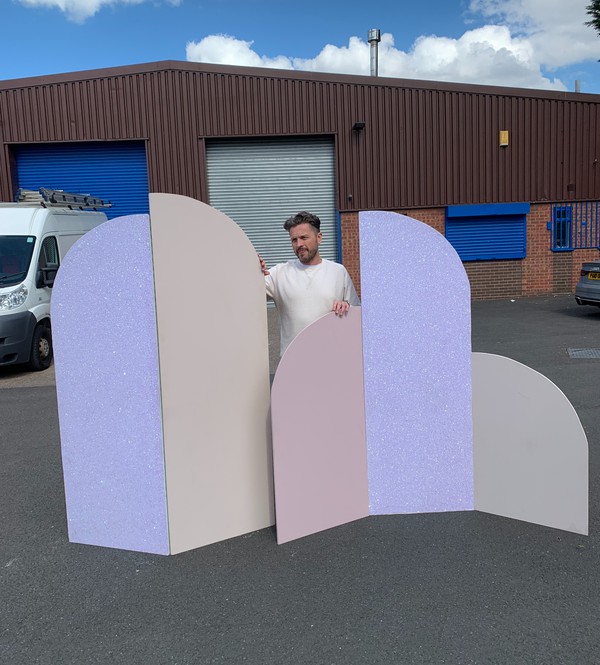 MDF And Glitter Back Drop Boards
