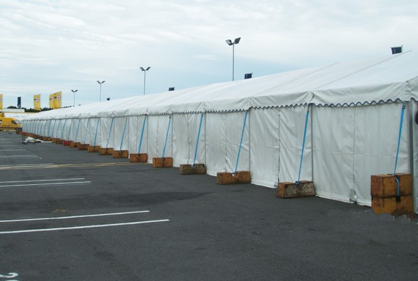 Second hand 6m wide framed marquee for sale