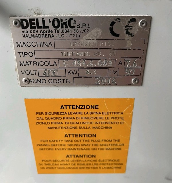 Dell'oro Tuffante 60kg