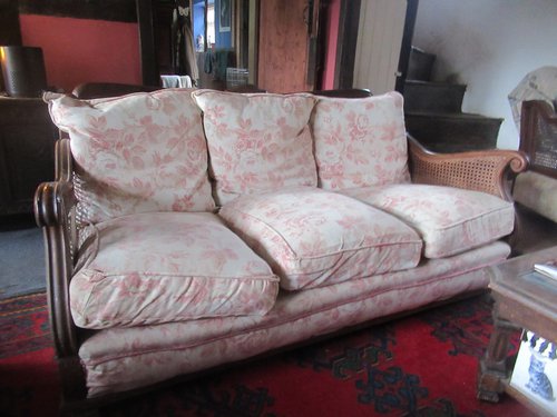 Bergere 3 piece canework suite