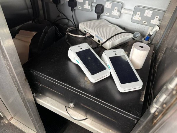 Catering trailer cash draw