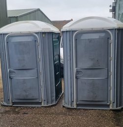 Two disabled toilet made by Poly John