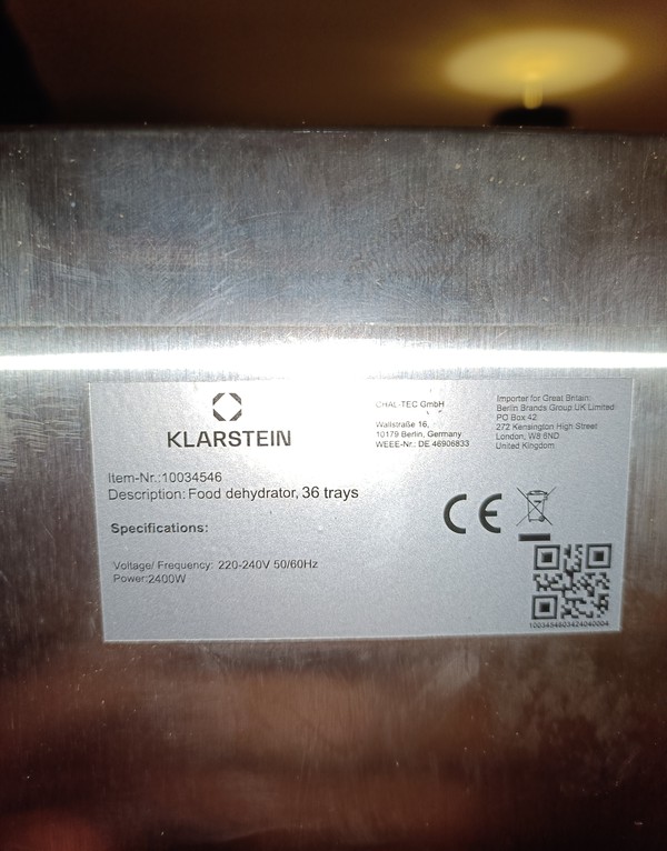 Secondhand Commercial Dehydrator