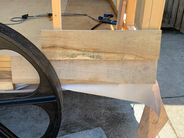 Cast iron wheels Shepherd's hut