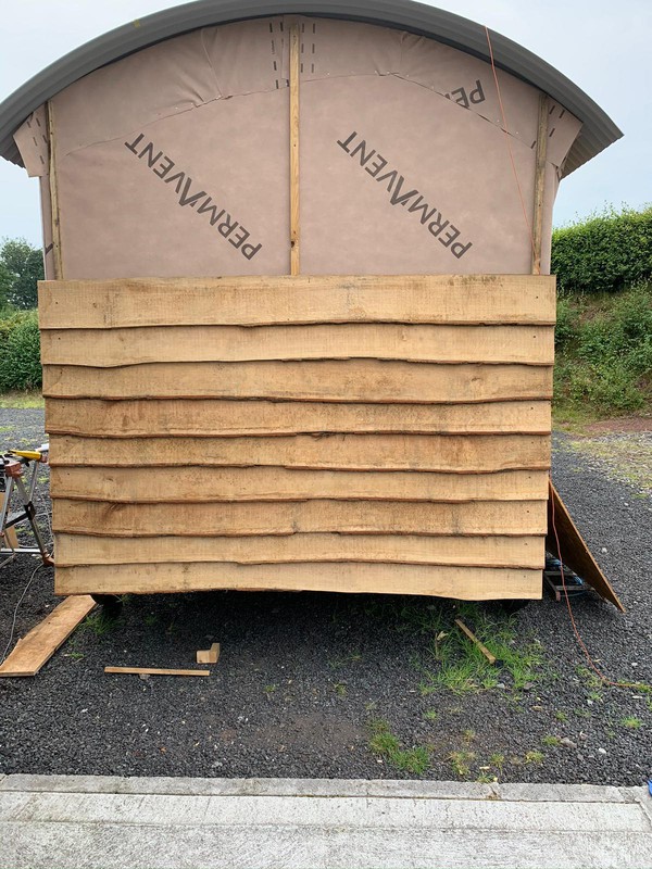 Timber clad Shepherd's hut