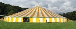 Yellow and white big top for sale