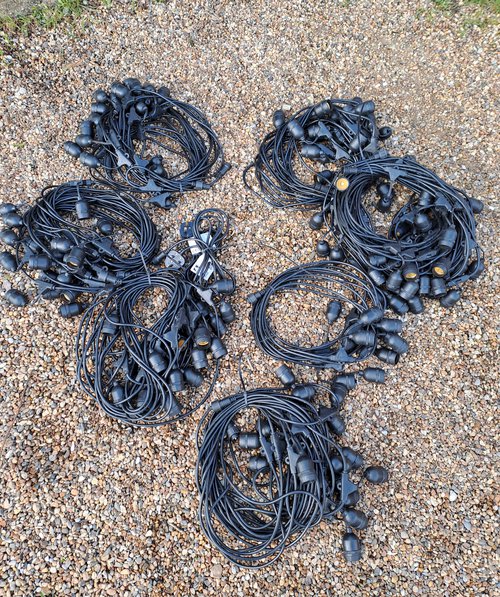 150m Festoon Lights with Bulbs For Sale