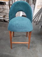 Plush Turquoise Green Dralon Bar Chairs