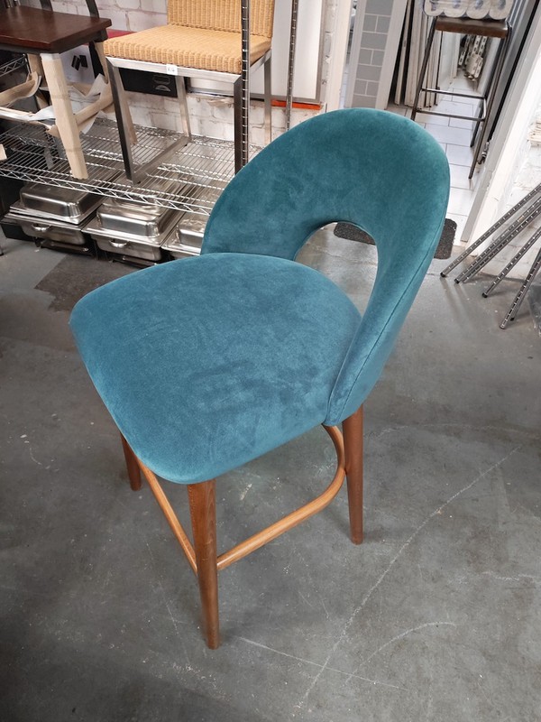 Green Dralon Bar Chairs Green Dralon Bar Chairs