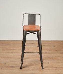 Paris Bar Stool With Wooden Seat For Sale